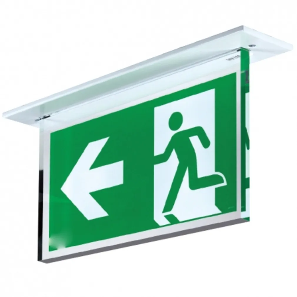 LAMPADA DI EMERGENZA LED OMINO FRECCIA SINISTRA 3W LUCE SICUREZZA CON PLAFONIERA