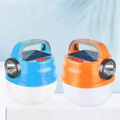 LAMPADA DI EMERGENZA PANNELLO SOLARE TORCIA RICARICABILE LANTERNA 80W HB-V80