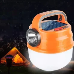 LAMPADA DI EMERGENZA PANNELLO SOLARE TORCIA RICARICABILE LANTERNA 80W HB-V80