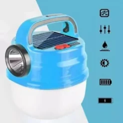 LAMPADA DI EMERGENZA PANNELLO SOLARE TORCIA RICARICABILE LANTERNA 80W HB-V80