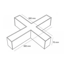 LAMPADA DI RACCORDO CONNETTORE A X PER LAMPADARIO 20W LUCE SELEZIONABILE CCT LL57-X-B3C