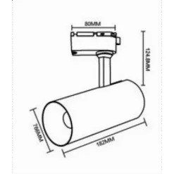 LAMPADA FARETTO LED PER BINARIO MONOFASE 30W LUCE CCT IP20 BIANCO NERO SL-30W-3C