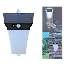 LAMPADA FARO LUCE RICARICABILE FARETTO ESTERNO ENERGIA SOLARE SENSORE MOVIMENTO