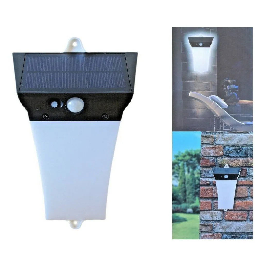 LAMPADA FARO LUCE RICARICABILE FARETTO ESTERNO ENERGIA SOLARE SENSORE MOVIMENTO