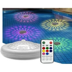 LAMPADA GALLEGGIANTE LUCE RGB CON PANNELLO SOLARE ILLUMINAZIONE PER PISCINA IP67 YH1401-RGB
