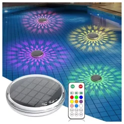 LAMPADA GALLEGGIANTE LUCE RGB CON PANNELLO SOLARE ILLUMINAZIONE PER PISCINA IP67 YH1401-RGB