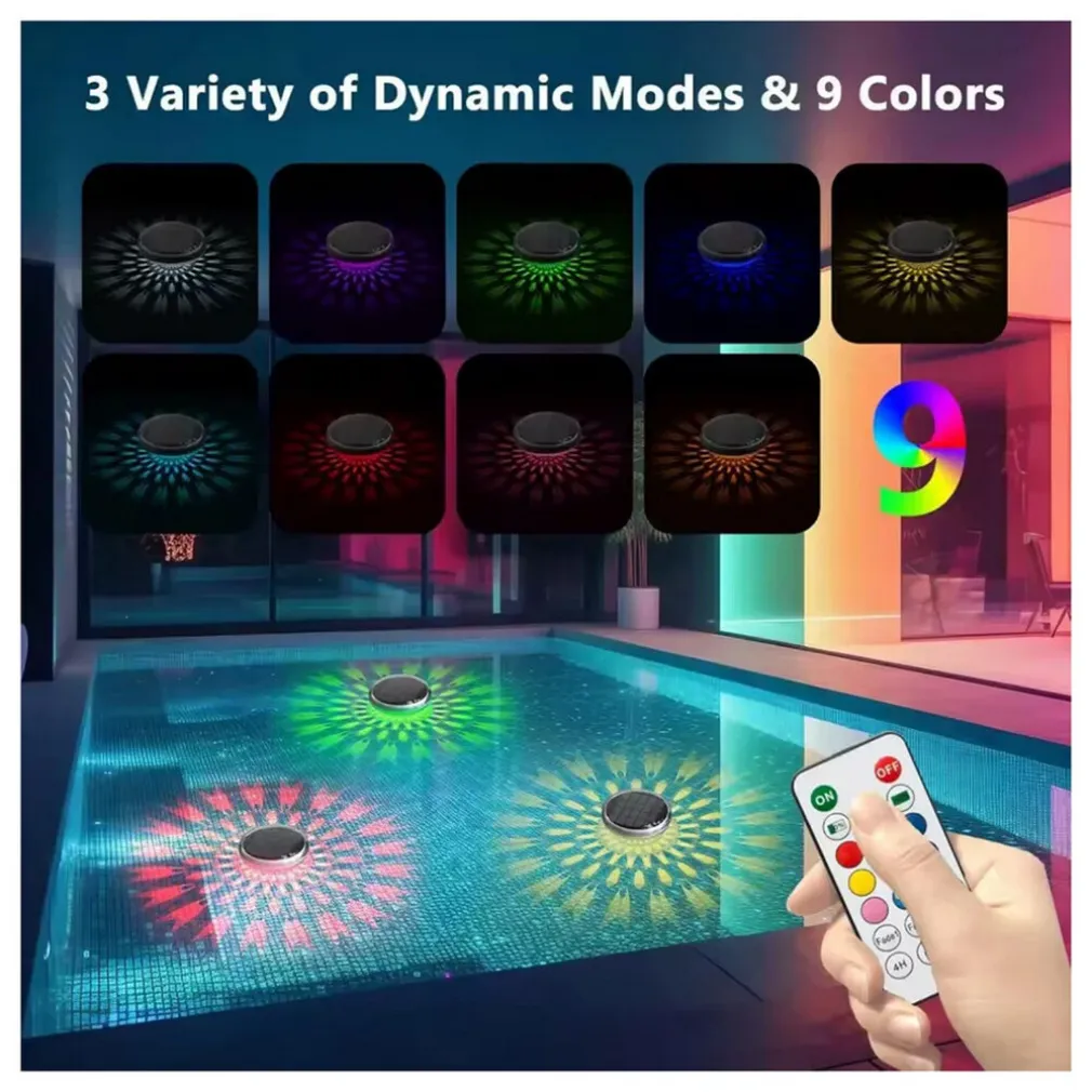 LAMPADA GALLEGGIANTE LUCE RGB CON PANNELLO SOLARE ILLUMINAZIONE PER PISCINA IP67 YH1401-RGB