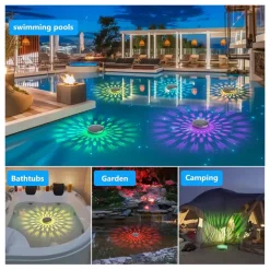 LAMPADA GALLEGGIANTE LUCE RGB CON PANNELLO SOLARE ILLUMINAZIONE PER PISCINA IP67 YH1401-RGB