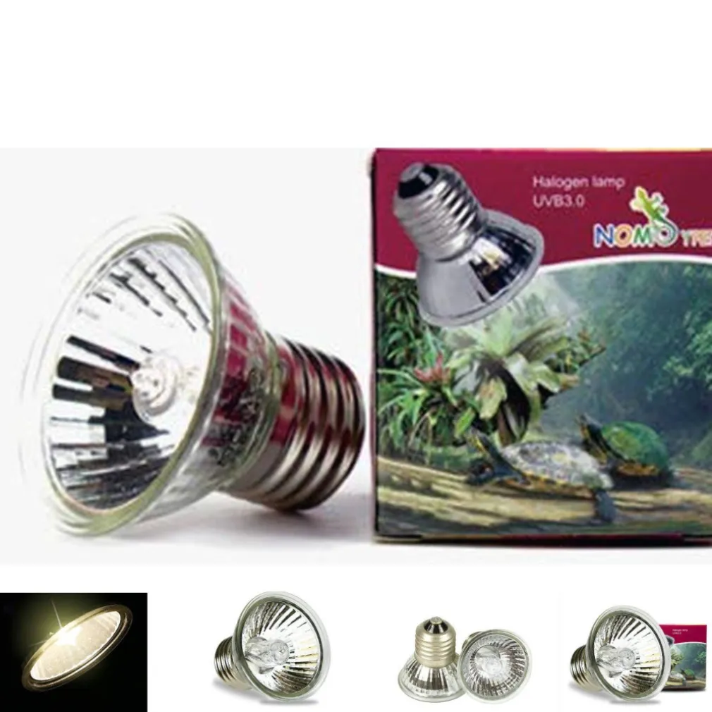 LAMPADA GIORNO PER RETTILI TARTARUGHE TERRARIO 50W LUCE SOLARE RAGGI UVA+UVB 3.0