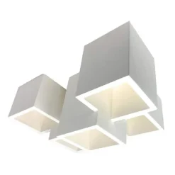 LAMPADA IN GESSO A 5 CUBI DA SOFFITTO LAMPADARIO SUPPORTO FARETTI GU10 GS-C06-5