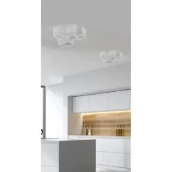 LAMPADA IN GESSO A 5 CUBI DA SOFFITTO LAMPADARIO SUPPORTO FARETTI GU10 GS-C06-5