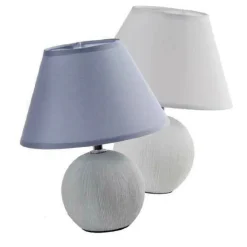 LAMPADA INTERNO LUMETTO ABAT-JOUR 20X25CM BASE CERAMICA COLORI ASSORTITI 752681