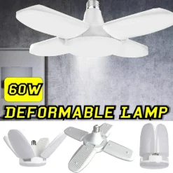LAMPADA LAMPADARIO DEFORMABILE A LED SMD 60W 6000K 4 VIE BIANCA ATTACCO E27