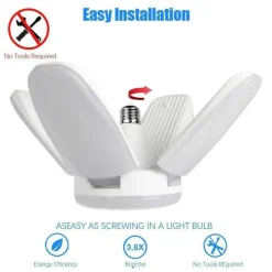 LAMPADA LAMPADARIO DEFORMABILE A LED SMD 60W 6000K 4 VIE BIANCA ATTACCO E27