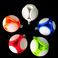 LAMPADA LAMPADARIO DEFORMABILE LED 60W LUCE FREDDA 5 VIE BIANCA ATTACCO E27 UFO