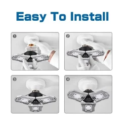 LAMPADA LAMPADARIO LED SMD 60W 6000K 6000 LUMEN DEFORMABILE ATTACCO E27