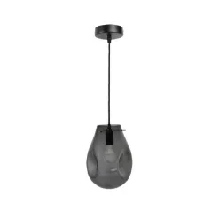 LAMPADA LAMPADARIO SOSPENSIONE E27 DROP IN VETRO ARGENTO GRIGIO SCURO IP20 LP