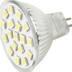 LAMPADA LAMPADINA FARETTO LED 5W 12V SMD MR16 LUCE BIANCA CALDA 450 LUMEN GU5.3