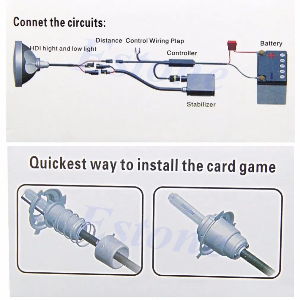 LAMPADA LAMPADINA HID XENON H6 6000K PER MOTO MOTOCICLETTA 35W 12V BALLAST