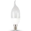 LAMPADA LAMPADINA LED V-TAC 6W 6 WATT LUCE FREDDO FIAMMA OPACA CANDELA E14