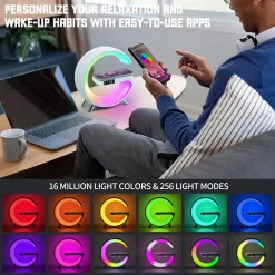 LAMPADA LED CARICABATTERIA WIRELESS CASSA SPEAKER BLUETOOTH MUSICA ALTOPARLANTE
