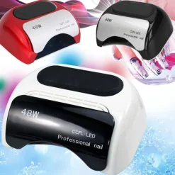 LAMPADA LED CCFL LED UV 48W RICOSTRUZIONE UNGHIE NAIL ART TIMER 48W FORNETTO