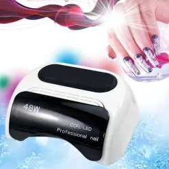 LAMPADA LED CCFL LED UV 48W RICOSTRUZIONE UNGHIE NAIL ART TIMER 48W FORNETTO