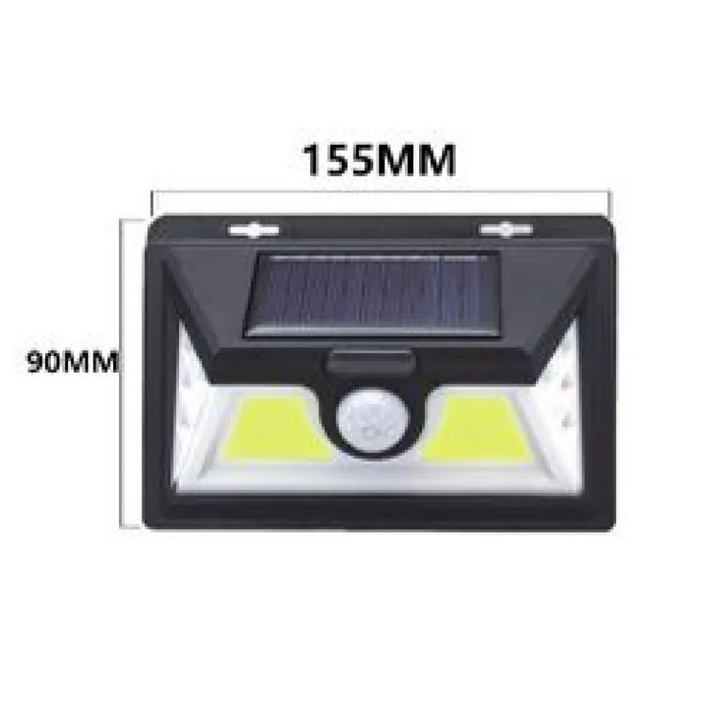 LAMPADA LED COB LUCE RICARICA SOLARE APPLIQUE PARETE SENSORE MOVIMENTO TX-9498