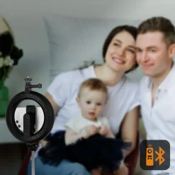 LAMPADA LED DA 6 POLLICI + STICK CON SUPPORTO TELEFONO CELLULARE BLUETOOTH 4.0