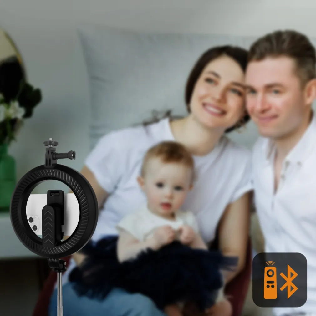 LAMPADA LED DA 6 POLLICI + STICK CON SUPPORTO TELEFONO CELLULARE BLUETOOTH 4.0