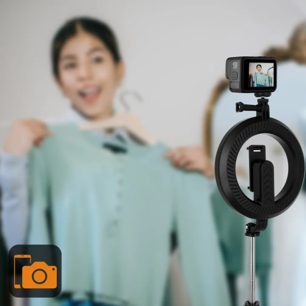 LAMPADA LED DA 6 POLLICI + STICK CON SUPPORTO TELEFONO CELLULARE BLUETOOTH 4.0