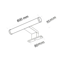 LAMPADA LED DA SPECCHIO BAGNO TONDO DOPPIA ISTALLAZIONE 9W LUCE 4000K IP44 ARGENTO 600PC-AN