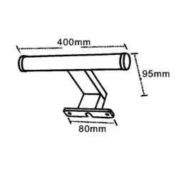 LAMPADA LED DA SPECCHIO 6W BAGNO LUCE 4000K IP44 TONDO ARGENTO DOPPIA ISTALLAZIONE 400PC-AN