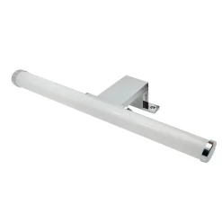 LAMPADA LED DA SPECCHIO 6W BAGNO LUCE 4000K IP44 TONDO ARGENTO DOPPIA ISTALLAZIONE 400PC-AN