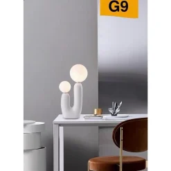 LAMPADA LED DA TAVOLO LUME ALIEN ATTACCO 2XG9 MAX 60W IP20 VARIE COLORAZIONI D14