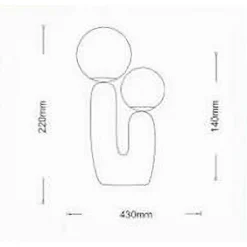 LAMPADA LED DA TAVOLO LUME ALIEN ATTACCO 2XG9 MAX 60W IP20 VARIE COLORAZIONI D14