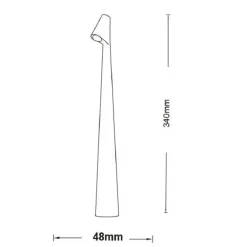 LAMPADA LED DA TAVOLO 10W DA BISTROT TUOCH DIMMERABILE RICARICABILE LUCE CALDA 3000K D36