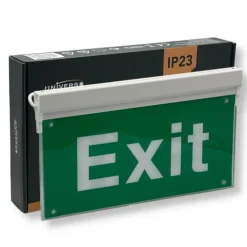 LAMPADA LED D'EMERGENZA ANTI BLACKOUT SEGNALE USCITA SCRITTA EXIT IP23 LUCE 6500K LT-45338