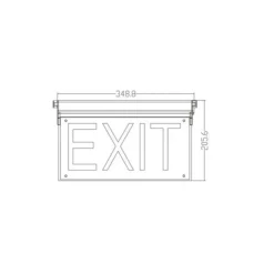 LAMPADA LED D'EMERGENZA ANTI BLACKOUT SEGNALE USCITA SCRITTA EXIT IP23 LUCE 6500K LT-45338