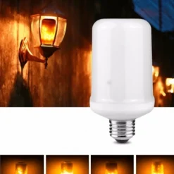 LAMPADA LED EFFETTO FIAMMA LAMPADINA E27 4W 1300K EMULAZIONE FUOCO SFARFALLIO