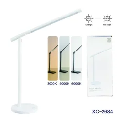 LAMPADA LED RICARICABILE TAVOLO SCRIVANIA ILLUMINAZIONE MULTIDIREZIONALE DT-2684