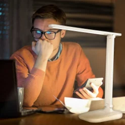 LAMPADA LED RICARICABILE DA TAVOLO SCRIVANIA TOUCH BRACCIO PIEGHEVOLE DT-2682