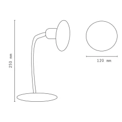 LAMPADA LED USB RICARICABILE INDUZIONE DA SCRIVANIA DIMMERABILE 2.5W 5V DT-2101
