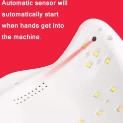 LAMPADA LED UV PER UNGHIE NAIL ART ASCIUGA GEL SMALTO 2 IN 1 48W MANICURE