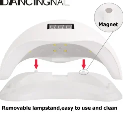 LAMPADA LED UV PER UNGHIE NAIL ART ASCIUGA GEL SMALTO 2 IN 1 48W MANICURE