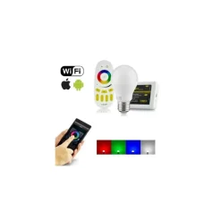 LAMPADA LED WIFI LUCE BIANCA RGB MULTICOLOR E27 TELECOMANDO RF MODULO SMARTPHONE