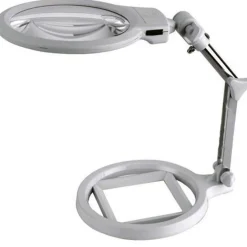 LAMPADA LENTE DI INGRANDIMENTO DA TAVOLO CON LUCE 2 LED PORTATILE 130 MM A 26MM