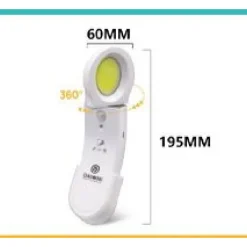 LAMPADA LUCE CON SENSORE MOVIMENTO LED PER ARMADI PORTATILE GIREVOLE 1W TX-8542