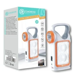 LAMPADA LUCE EMERGENZA BATTERIE RICARICABILE 1W TORCIA LED CARICA SOLARE TX-8414