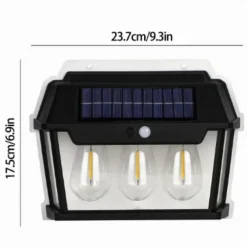 LAMPADA LUCE FARETTO SOLARE FARO ESTERNO SENSORE MOVIMENTO LUCE CALDA 38 WATT